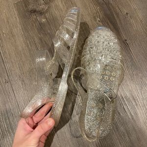 Y2K 90’s Sparkly Clear Jelly Shoes | size 41